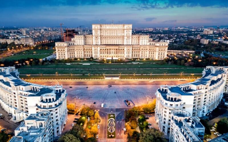 Vedere panoramica Palatul Parlamentului - Casa Poporului - Bucuresti