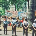 Adepţi BAYS la un protest