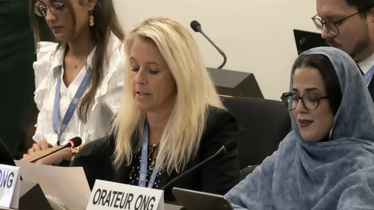 Christine Mirre, reprezentanta CAP-LC, vorbește la Geneva despre cazul OneTaste